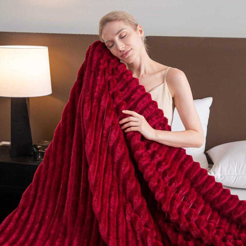 Lanrest Gentlesoft Cozy Plush Blanket – Ultra-Soft, Warm & Lightweight Striped Fleece Blanket for Bed & Couch, All-Season Home Decor Throw in Multiple US Sizes, Perfect for Relaxing Nights & Cozy Moments
