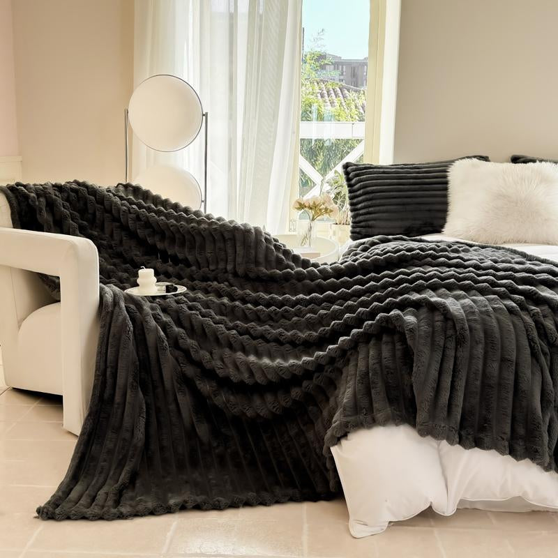 Lanrest Gentlesoft Cozy Plush Blanket – Ultra-Soft, Warm & Lightweight Striped Fleece Blanket for Bed & Couch, All-Season Home Decor Throw in Multiple US Sizes, Perfect for Relaxing Nights & Cozy Moments